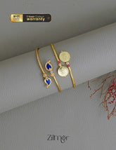 KY1011762 - Mango Palakka Kada & Lakshmi coin Bangle Combo (color option) 2-Zilmor